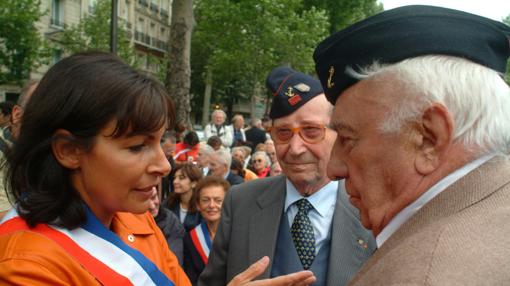 Dos veteranos de «La Nueve» en un homenaje en Francia con Anne Hidalgo