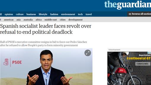 La prensa internacional retrata el «golpe» de los socialistas contra Sánchez