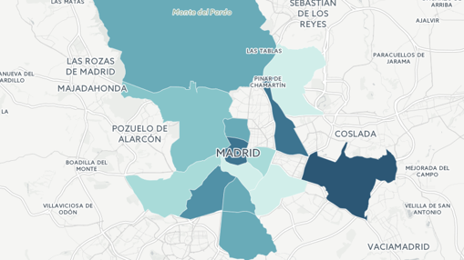 El mapa de las alergias de Madrid