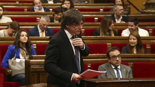 Puigdemont, este miércoles en el Parlament