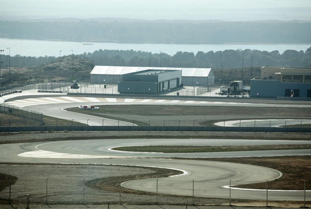 Vista de parte de los circuitos que componen Motorland, la Ciudad del Motor de Alcañiz