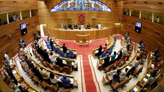 Diputados de la IX Legislatura, durante una sesión en el Parlamento de Galicia