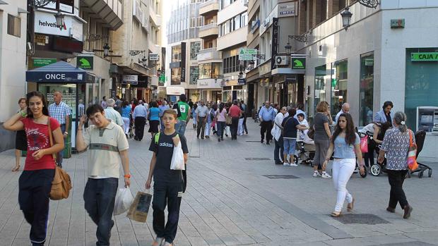 Una de las calles comerciales de Ciudad Real