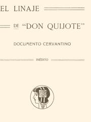 "El linaje de Don Quijote” (1922)