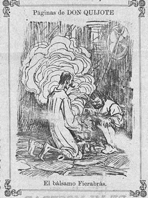 Ilustración sobre El Quijote en La Campana Gorda (11 de mayo de 1905)