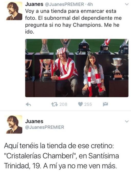 Los dos polémicos tuits lanzados por @JuanesPREMIER