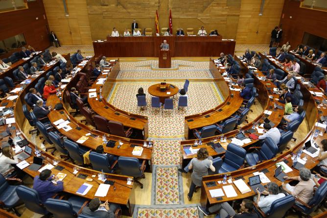 Imagen del pleno de la Asamblea de Madrid