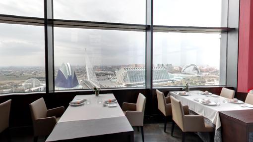 Imagen de las vistas del restaurante Vertical de Valencia