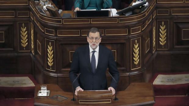 Mariano Rajoy, este sábado en el Congreso