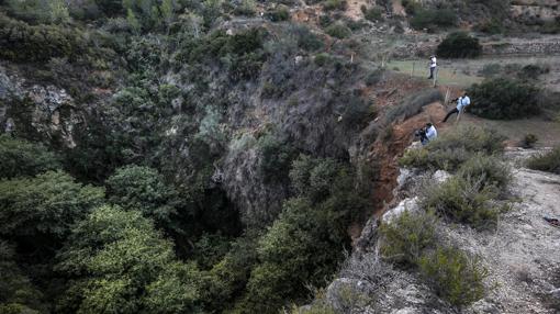 Imagen del barranco donde se encontró el cadáver