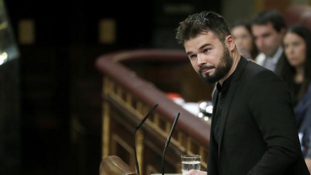 Rufián, el pasado sábado en el Congreso