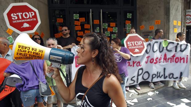 Imagen de archivo de una protesta de la Plataforma de Afectados por la Hipoteca