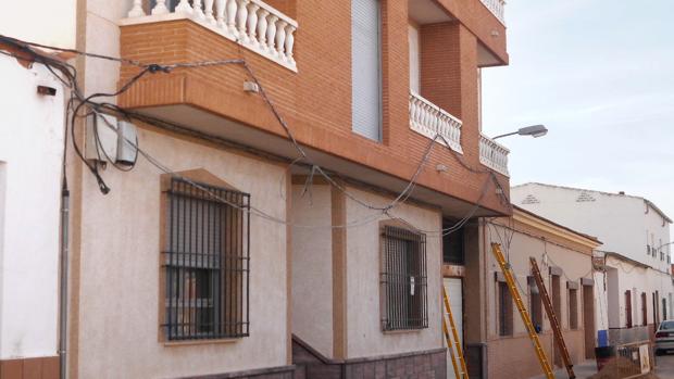 Vivienda afectada por el escape de gas en Argamasilla de Alba