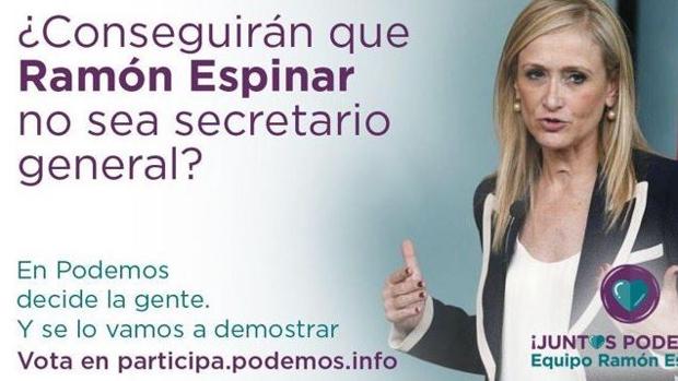 Cifuentes reprocha a Espinar que la utilice en Twitter como reclamo para liderar Podemos