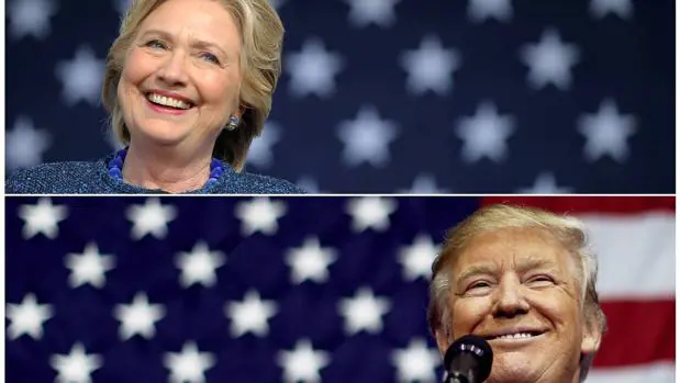 Los candidatos a la presidencia de los Estados Unidos, Hillary Clinton y Donald Trump