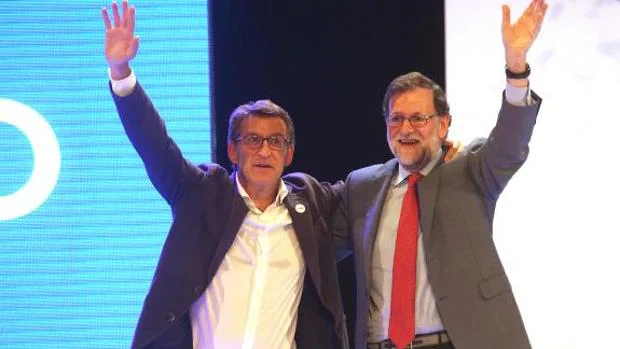Feijóo y Rajoy, en el cierre de campaña el pasado 23 de septiembre