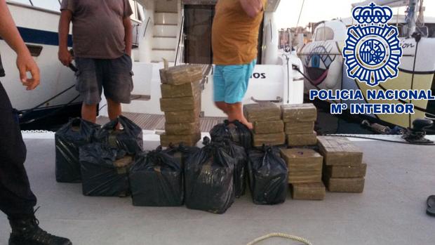 Intervención el pasado agosto en Málaga de 500 kilos de hachís