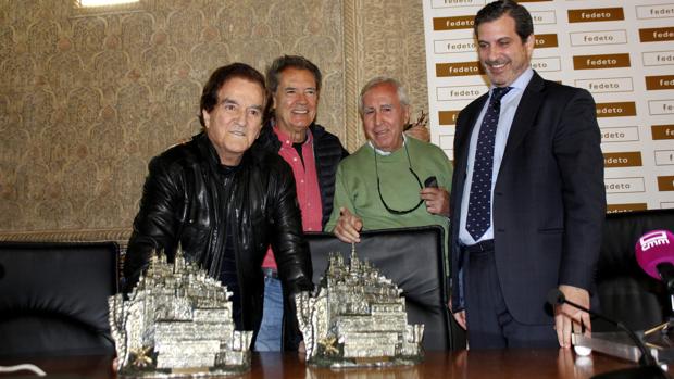 Manuel Madruga, con el Dúo Dinámico y Santiago Castellanos