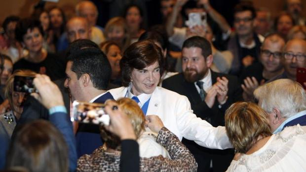 Camilo Sesto, durante el homenaje en su Alcoy natal