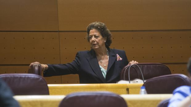 Rita Barberá, durante un pleno en el Senado