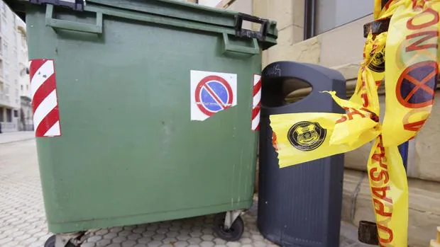 El contenedor donde fue hallado el bebé en San Sebastián