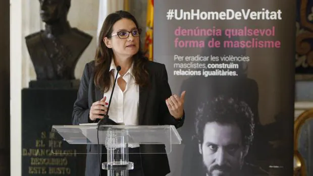 Mónica Oltra, en la presentación de la campaña #UnHomeDeVeritat