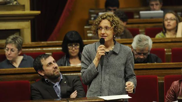 Meritxell Ruiz durante una comparecencia en el Parlament