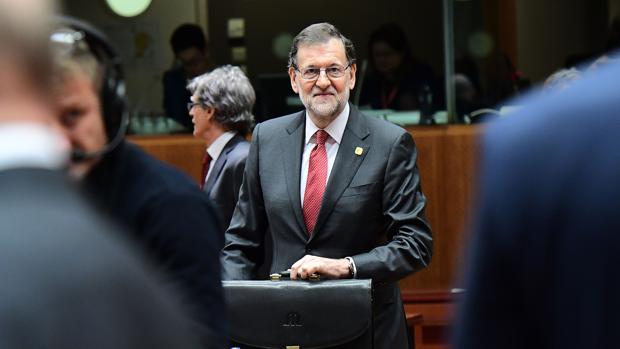 El presidente del Gobierno, Mariano Rajoy, en el Consejo Europeo de Bruselas