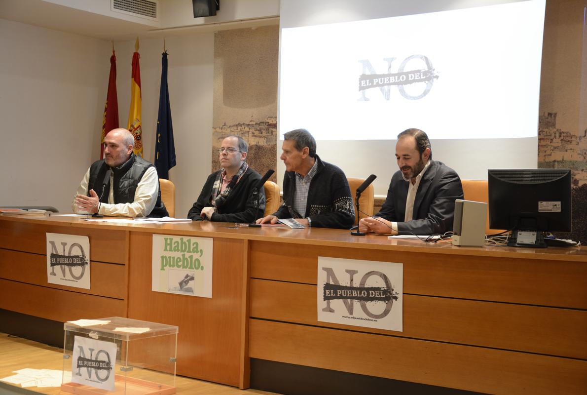 Eugenio Roldán, José García Cano, Jesús Fuentes y José Manuel Quijorna durante la presentación