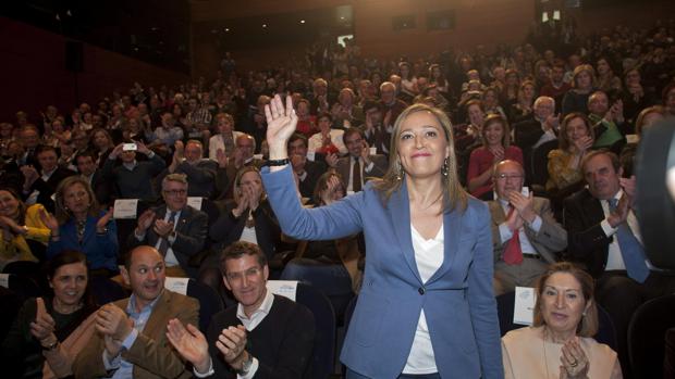 Elena Muñoz, durante un mitin del Partido Popular en las municipales de 2015