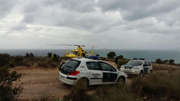 Imagen de los servicios de emergencias en la mañana de hoy en Alicante