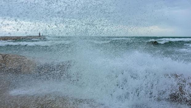 Imagen del temporal en Denia Alicante