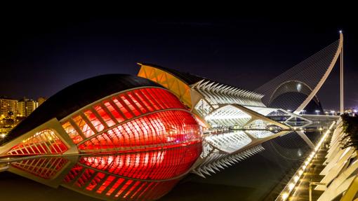 Imagen de la Ciudad de las Artes y de las Ciencias de Valencia estas Navidades