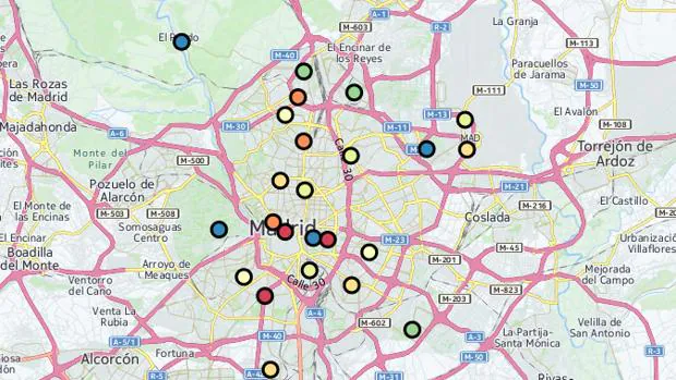 Así es la contaminación del aire en Madrid por barrios