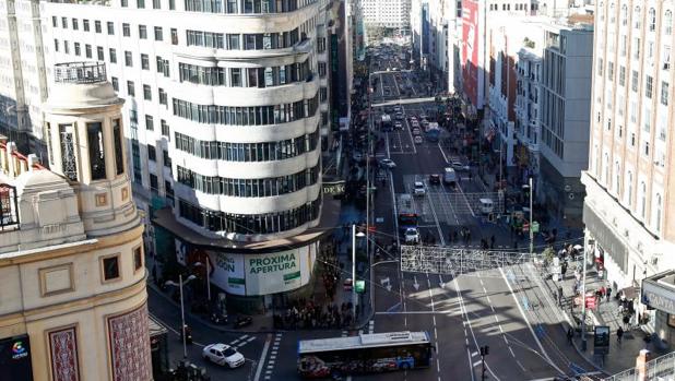 Gran Vía: el epicentro de la contaminación en Madrid