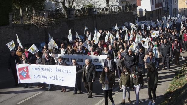 Manifestación en la comarca de Sanabria para demandar más profesionales sanitarios en la zona