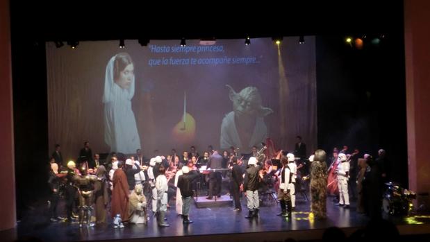 Un momento de la representación y concierto sobre Star Wars