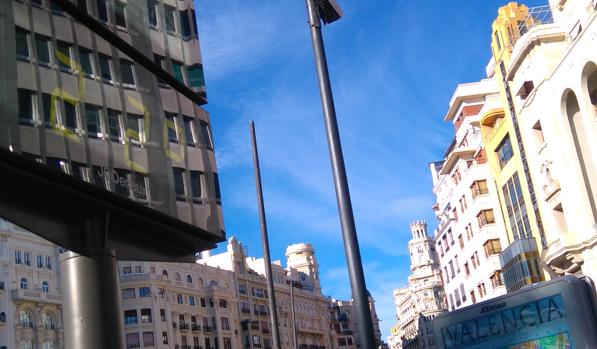 Imagen del atardecer de este jueves en Valencia