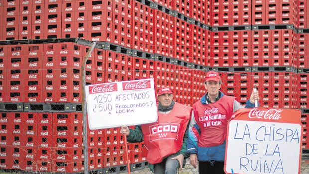 Imagen de archivo de 2014 de protestas en la fábrica de Coca-Cola