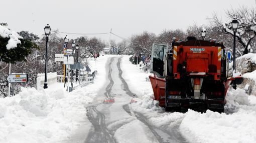 Imagen de los efectos de la nevada en Famorca