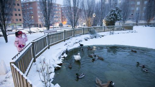 Nieve en la capital abulense