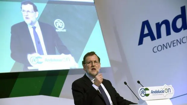Rajoy, durante la inauguración de la Convención Regional del PP-A celebrado en Granada