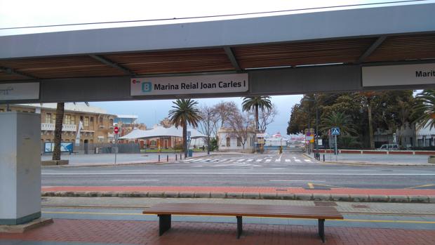 Imagen de la estación del Metro de Valencia con el nombre de Marina Real Juan Carlos I