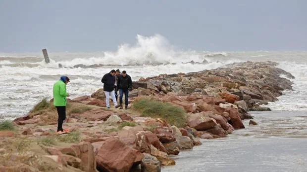 Imagen captada el día 21 en pleno temporal en la costa próxima a la ciudad de Valencia