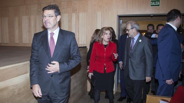 El ministro de Justicia, Rafael Catalá. minutos antes de su conferencia en la Universidad de Salamanca