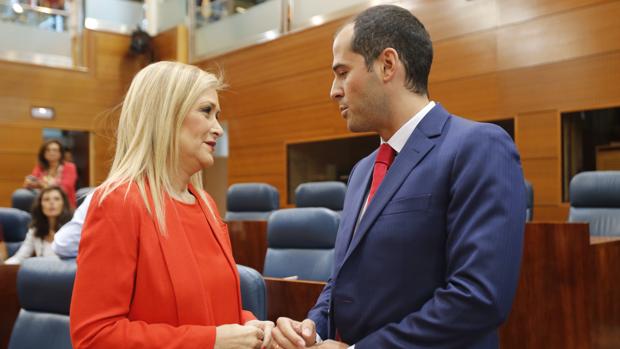 Cristina Cifuentes (PP) e Ignacio Aguado (Ciudadanos)