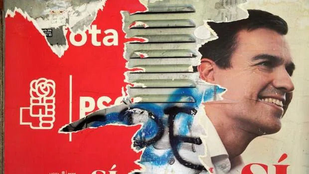 Cartel de la candidatura de Pedro Sánchez a las últimas elecciones generales, el pasado junio