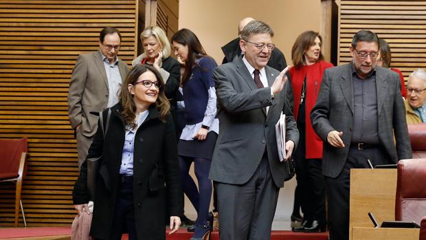 Ximo Puig y Mónica Oltra, esta semana en las Cortes