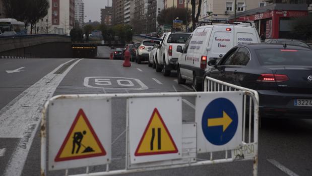 Corte en el túnel de la plaza de la República Dominacana