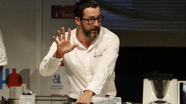 Quique Dacosta, en una demostración gastronómica